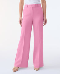 Ann Taylor Smokey Rose The Wide-Leg Flare Trouser in Fluid Crepe