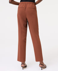 Ann Taylor Tortoise Shell Brown The Relaxed Ankle Pant in Textured Crepe