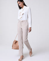 Ann Taylor Sand/White The Bridgette Pant in Herringbone