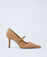 Ann Taylor Sesame Leather Mary Jane Pump