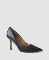 Ann Taylor Navy Blue Mila Leather Pump