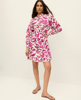 Ann Taylor Pink Floral Belted Shift Dress