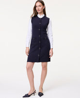 Ann Taylor Night Sky Button Sweater Dress