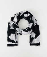 Ann Taylor Black Floral Scarf
