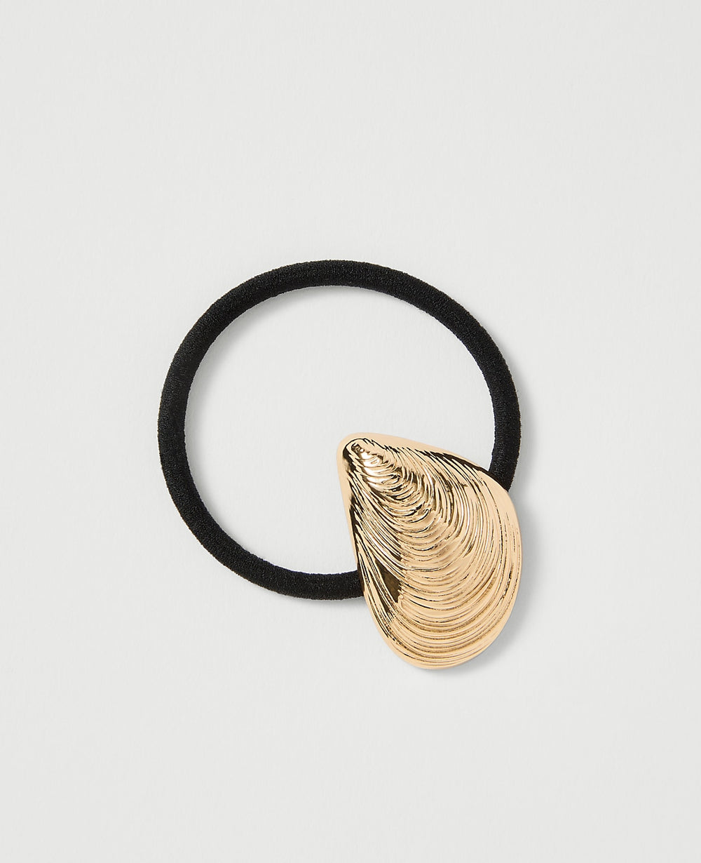 Ann Taylor Goldtone Shell Hair Tie