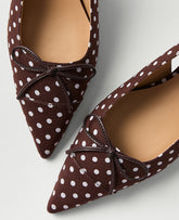 Ann Taylor Pure Chocolate Polka Dot Kitten Heel Pump