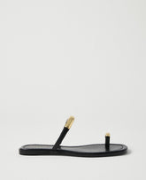 Ann Taylor Black Leather Embellished Sandal