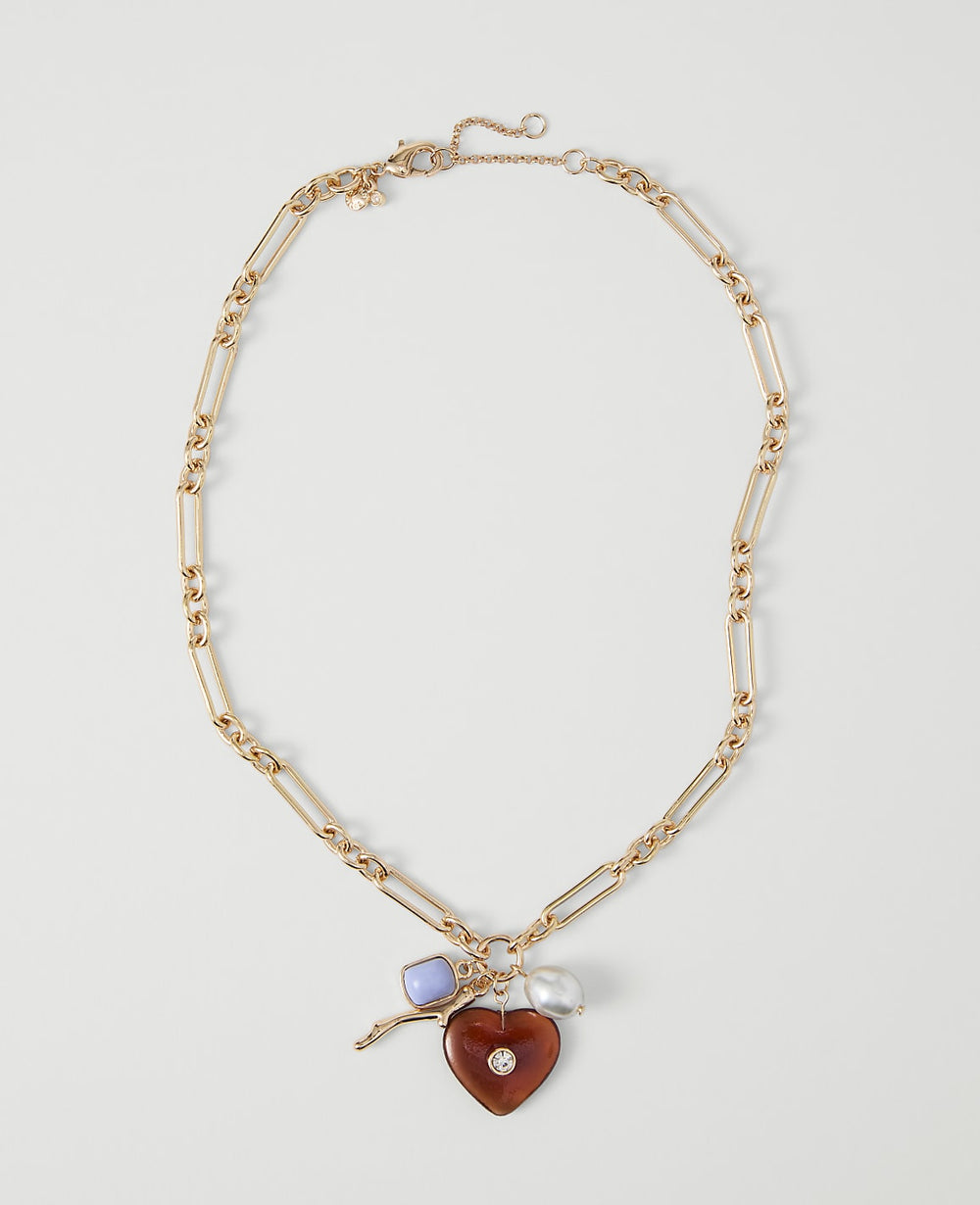Ann Taylor Goldtone Pendant Charm Necklace