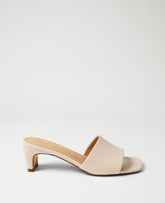 Vinci Leather Pearl Shadow Leather Heel Mule