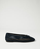 Vinci Leather Night Sky Woven Bow Ballet Flat