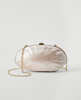 Vinci Leather Ivory Pearlized Crossbody Bag