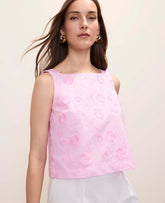 Vinci Leather Pirouette Square Neck Tank Top