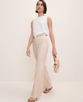 Vinci Leather Winter White Shirred Tank Top