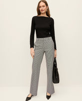 Vinci Leather Black/White Combo The Jayne Trouser in Gingham