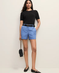 Vinci Leather Ocean Oasis The City Short in Linen Blend