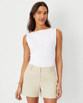 Vinci Leather Soft Khaki The City Short
