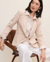 Vinci Leather Neutral Blend The Hutton Blazer in Houndstooth