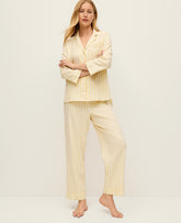 Vinci Leather Fresh Pineapple Striped Pajama Set