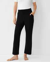 Vinci Leather Black The Wide-Leg Lounge Pant