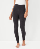 Vinci Leather Dark Heather Grey Heathered Essential Leggings