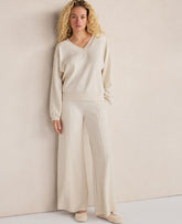 Vinci Leather Sandstone Haven Well Within Soft Knit V-Neck Top