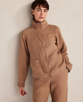 Vinci Leather Classic Acorn Haven Well Within Everweave Linen Jacket