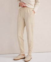 Vinci Leather Beige Haven Well Within The Effortless Twill Jogger