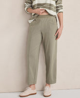 Vinci Leather Vetiver-Haven Haven Well Within Organic Cotton Interlock Barrel Leg Pants