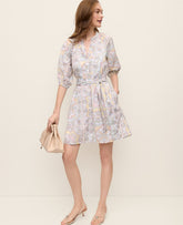 Vinci Leather Multi Paisley Flare Dress