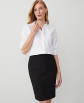 Vinci Leather White Tall Relaxed Perfect Shirt