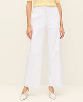 Vinci Leather White The Grace Straight Pant — Curvy Fit