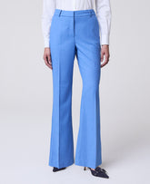 Vinci Leather Bluebird Melange The Flare Trouser — Curvy Fit