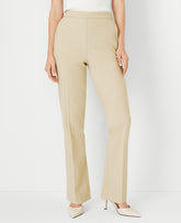 Vinci Leather Toasted Oat The Side Zip Straight Pant in Bi-Stretch — Curvy Fit