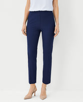 Vinci Leather Pure Sapphire The Side Zip Ankle Pant in Bi-Stretch — Curvy Fit