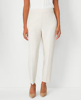 Vinci Leather Ivory Whisper The Side Zip Ankle Pant in Fluid Crepe — Curvy Fit
