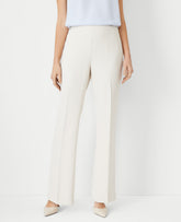 Vinci Leather Ivory Whisper The Side Zip Trouser in Fluid Crepe — Curvy Fit