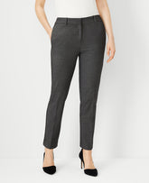 Vinci Leather Dark Grey The Ankle Pant In Bi-Stretch - Curvy Fit