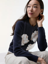 Vinci Leather Indigo Dusk Floral Ann Cardigan