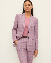 Vinci Leather Purple Multi The Greenwich Blazer in Plaid