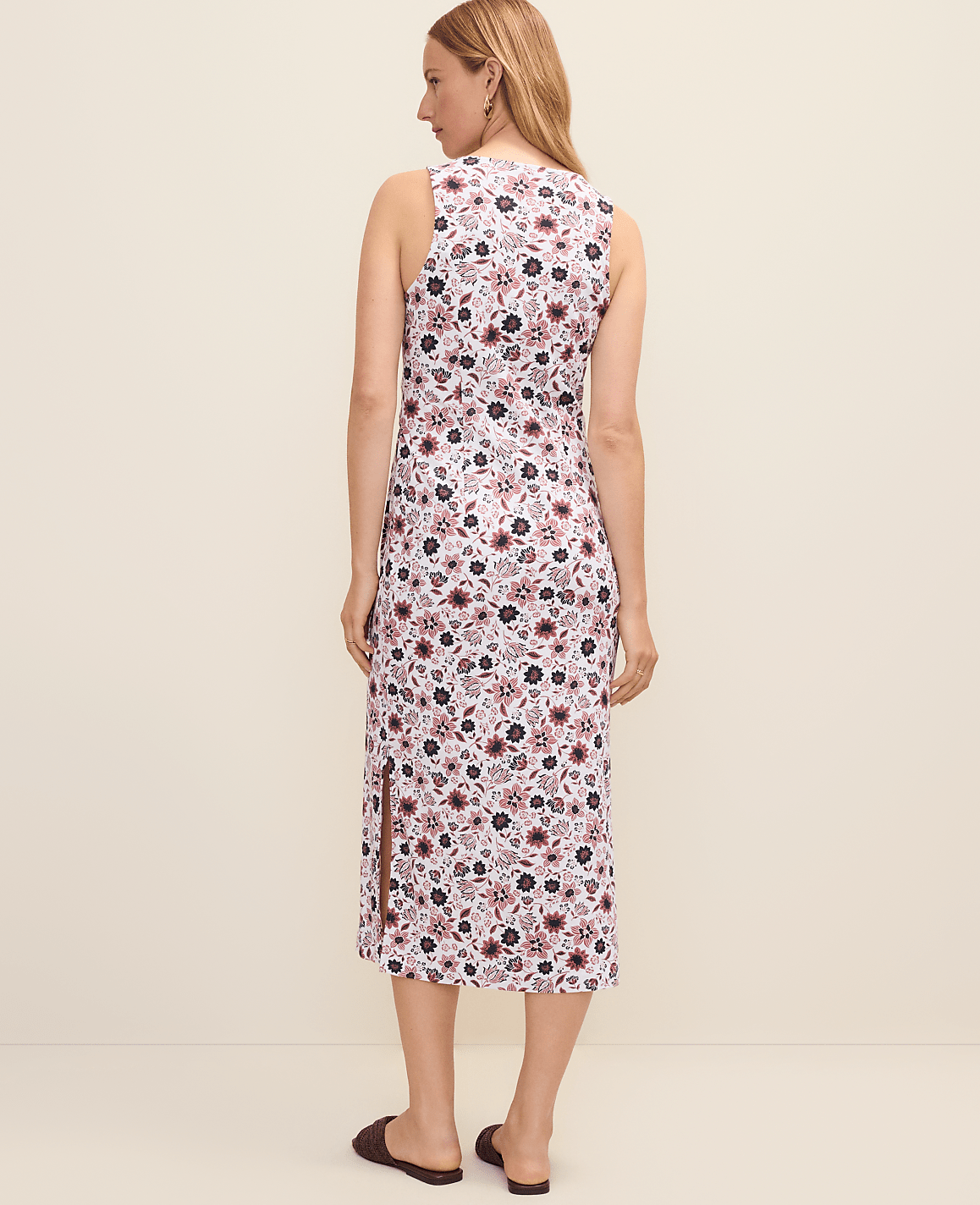 Ann Taylor Night Sky Petite Weekend Floral Tie Waist Sheath Dress