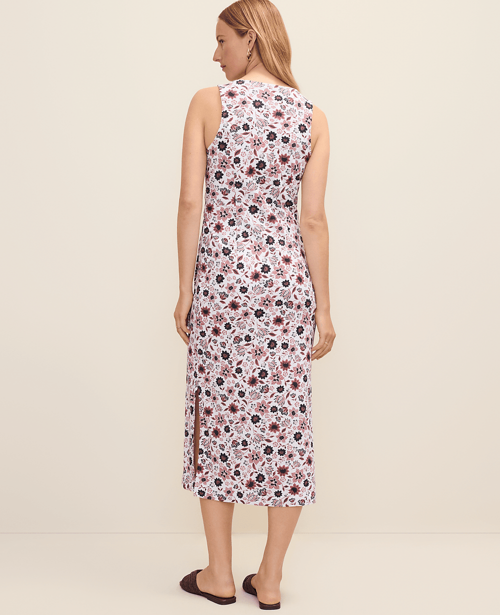 Ann Taylor Night Sky Petite Weekend Floral Tie Waist Sheath Dress