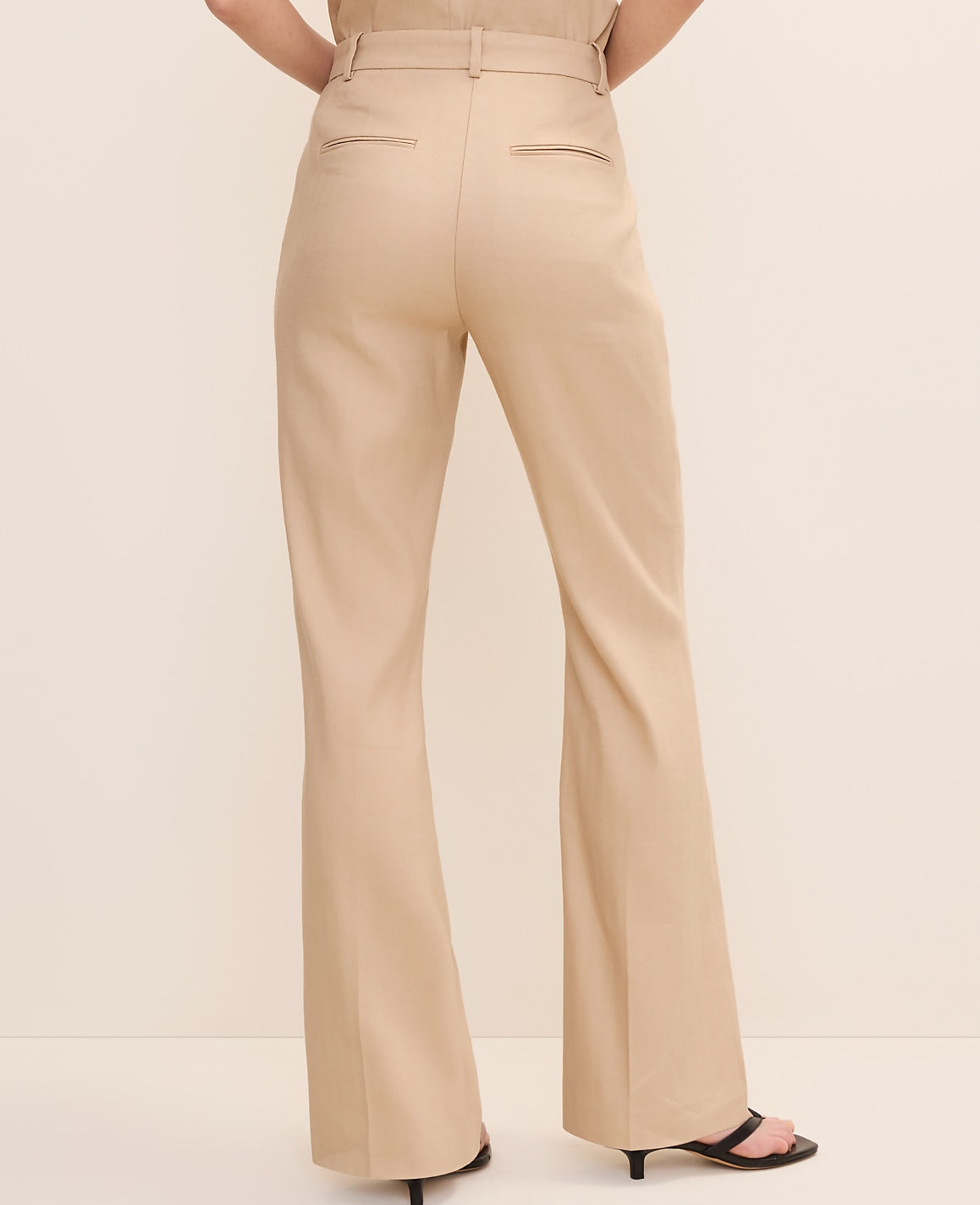 Ann Taylor Cool Sesame The Petite High Rise Trouser in Linen Blend