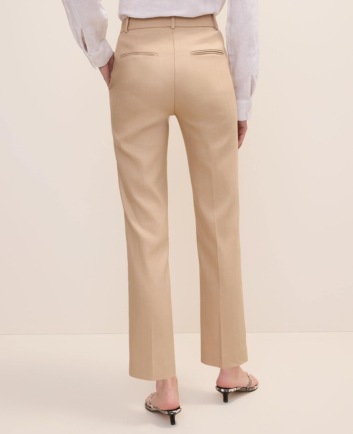 Ann Taylor Cool Sesame The Petite Everyday Ankle Pant in Linen Blend
