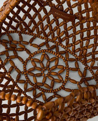 Ann Taylor Brown Toffee Weekend Beaded Tote