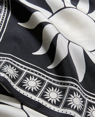 Ann Taylor Black Sun Print Silk Scarf