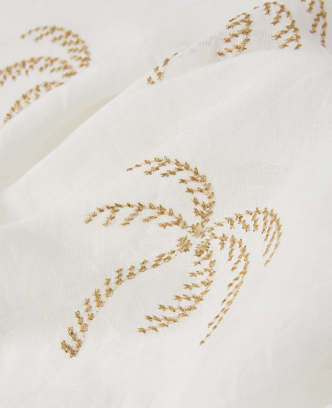 Ann Taylor Winter White Palm Tree Scarf