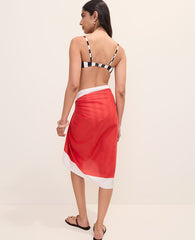 Ann Taylor Bright Cherry Cotton Sarong