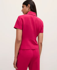 Ann Taylor Granita The Collared Jacket in Fluid Crepe
