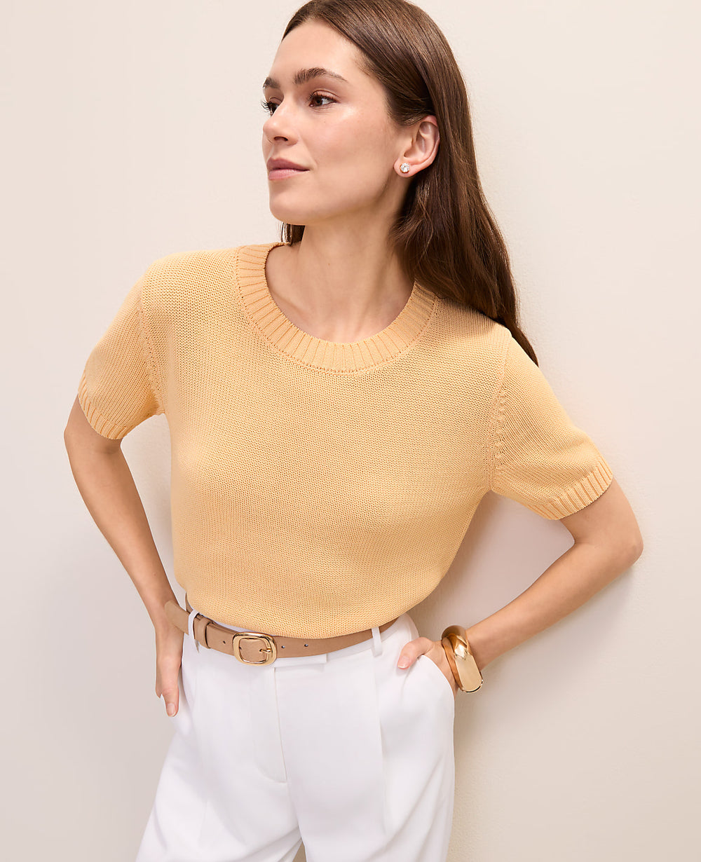 Ann Taylor Tropical Papaya Modern Sweater Tee