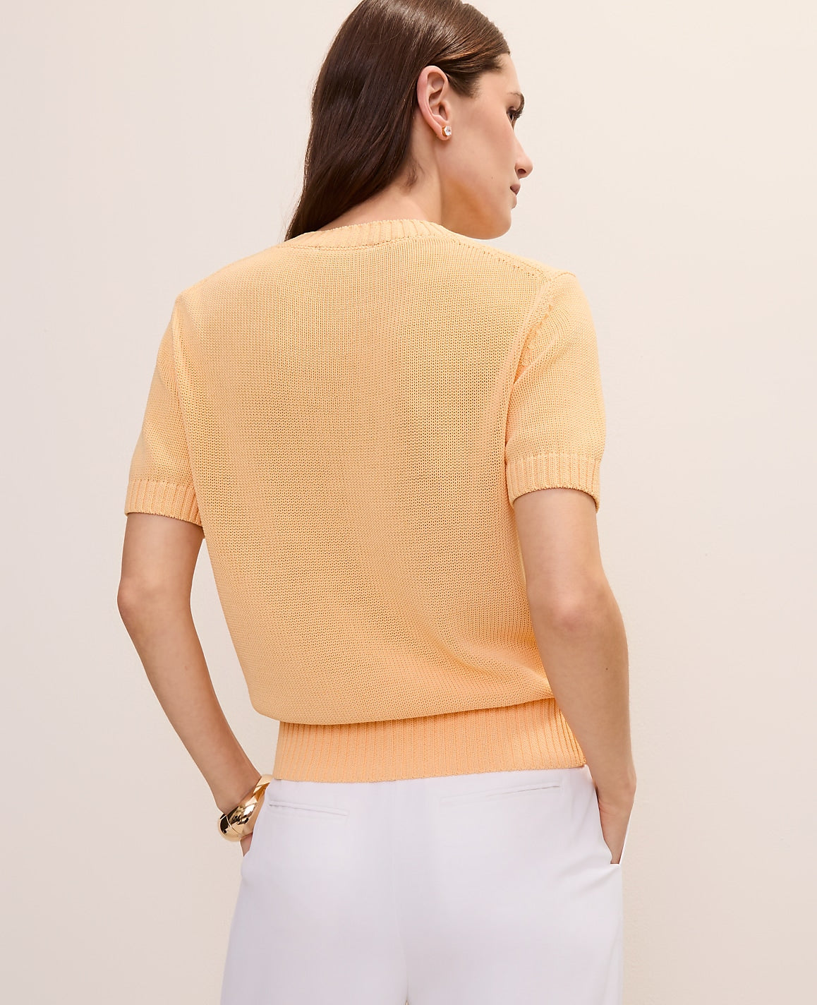 Ann Taylor Tropical Papaya Modern Sweater Tee